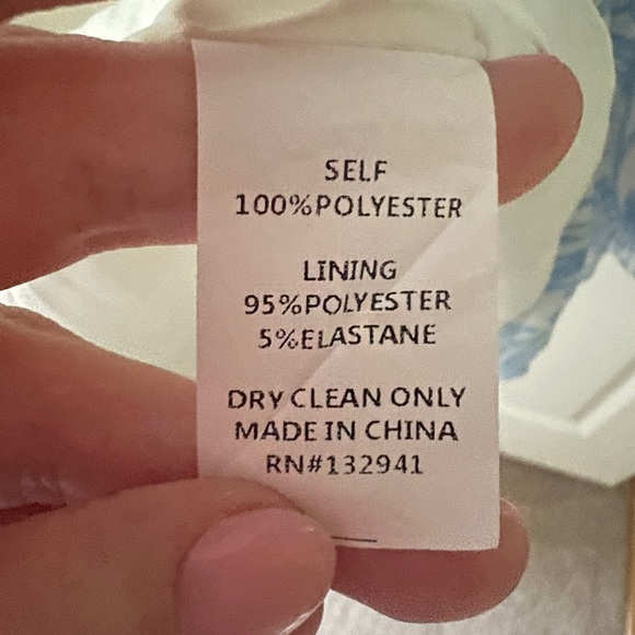 NWT size large Amanda Uprichard off the shoulder blue printed midi dress - Picture 11 of 13